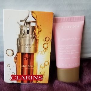 Clarins Deluxe Samples: Double Serum 7 PK and Multi-Active Jour Day Cream